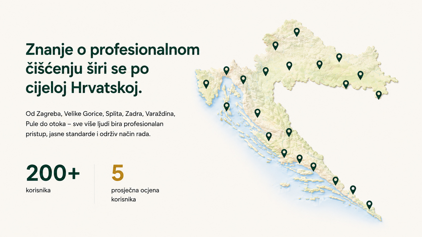 Clean Green korisnici profesionalnog čišćenja diljem Hrvatske